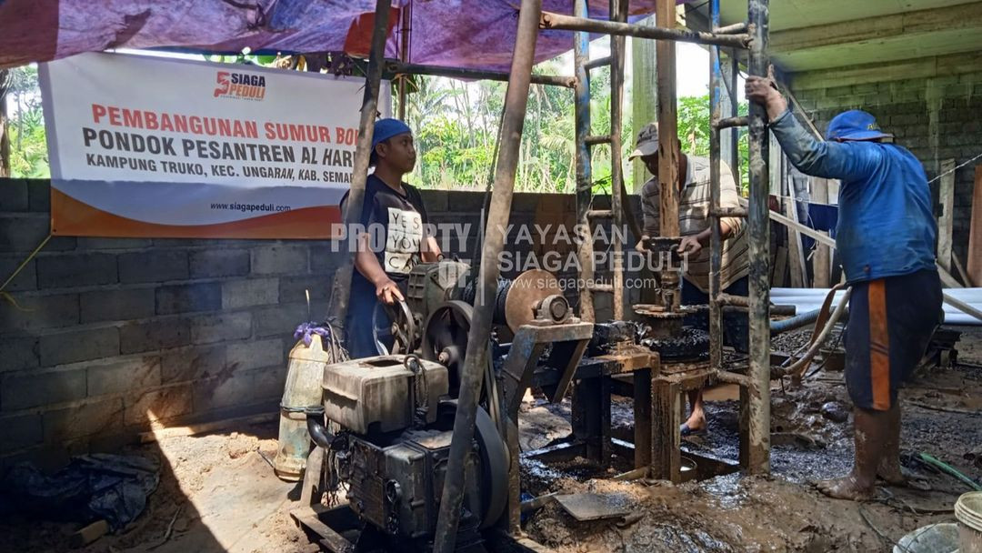 Proses Pembangunan Sumur Bor Ponpes Al Harun