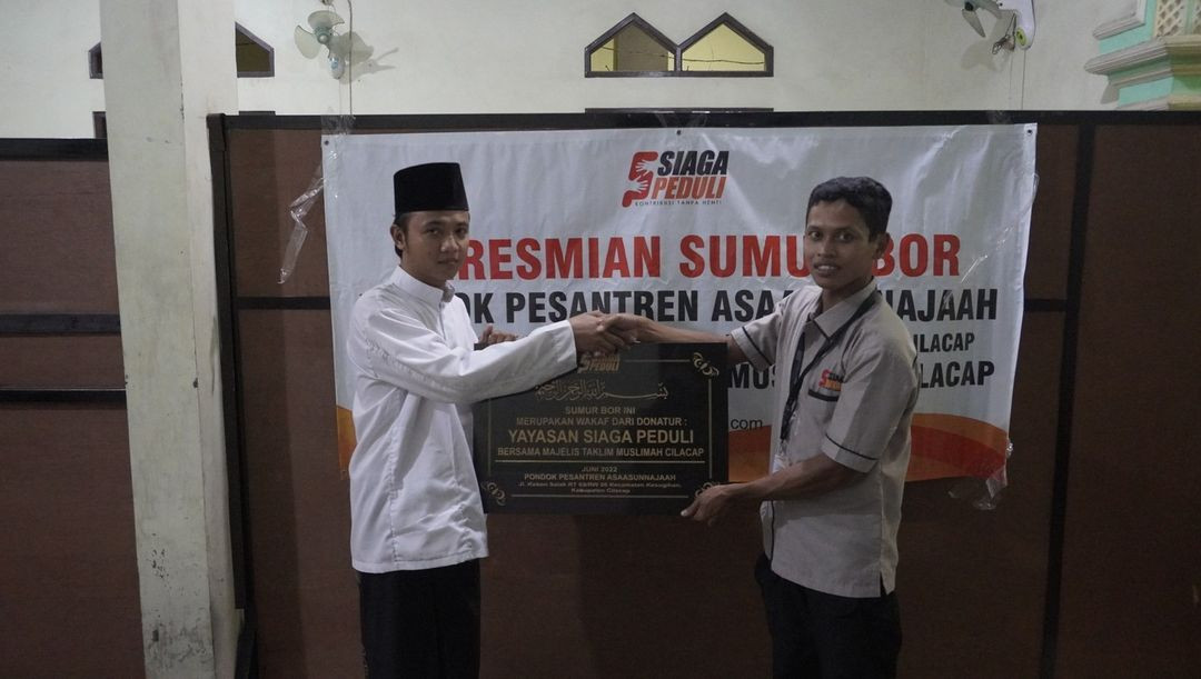 Peresmian Sumur Bor Pondok Pesantren Asaasunnajaah Kec. Kesugihan, Kab. Cilacap