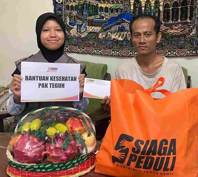 Siaga Peduli Kirimkan Bantu Pengobatan Untuk Pak Teguh Penderita Kanker Usus