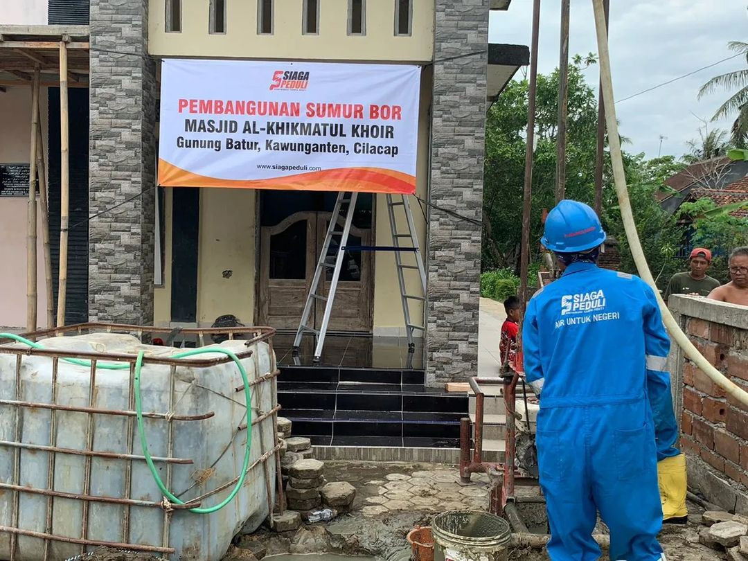 Proses Pengeboran Sumur Bor Masjid AL Hikmatul Khoir, Kawunganten, Cilacap