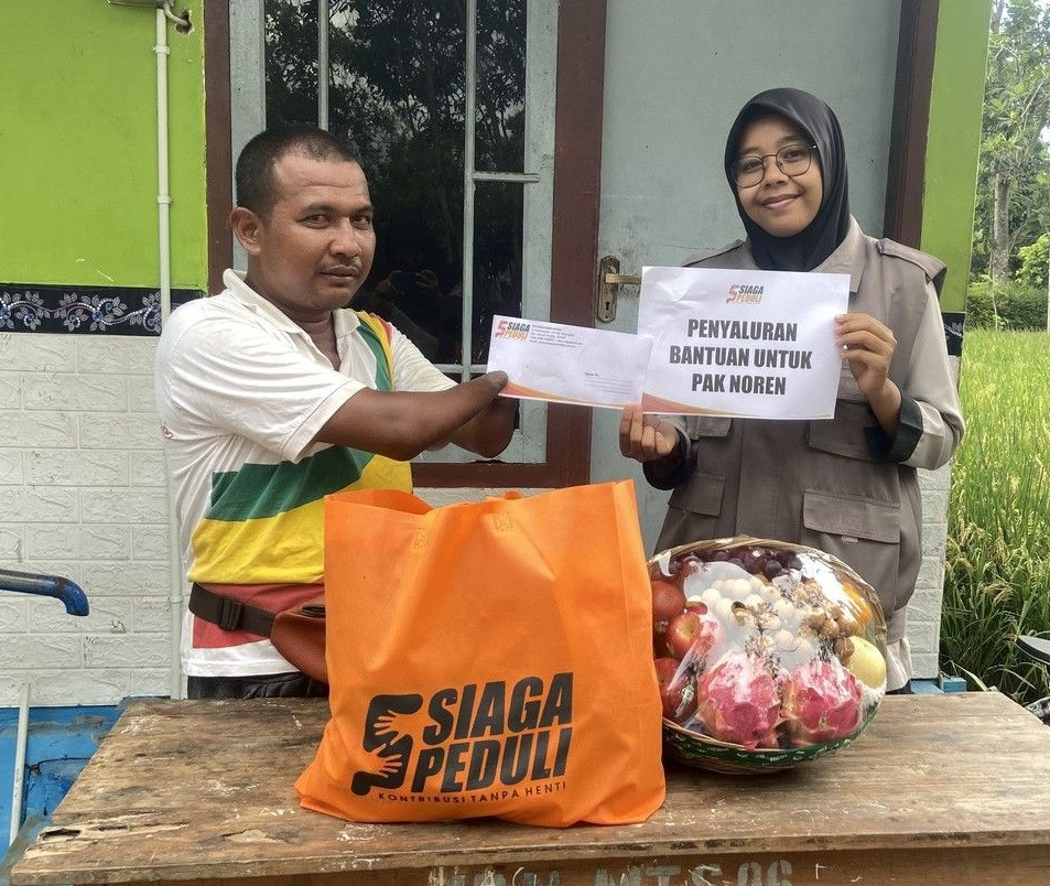 Siaga Peduli Kirimkan Bantuan Untuk Pak Noren Difabel Sebatangkara