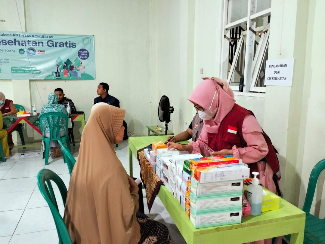 Siaga Peduli Melaksanakan Kegiatan Cek Kesehatan Gratis di Desa Karang Kemiri, Maos Cilacap