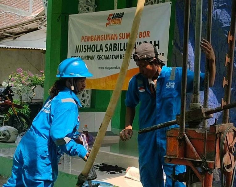 Proses Pembangunan Sumur Bor Mushola Sabilussa'adah