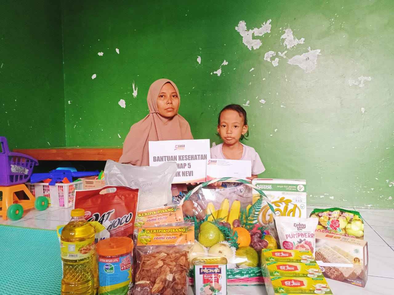 Siaga Peduli Hantarkan Bantuan Kesehatan Untuk Adik Nevi Penderita Jantung Bocor