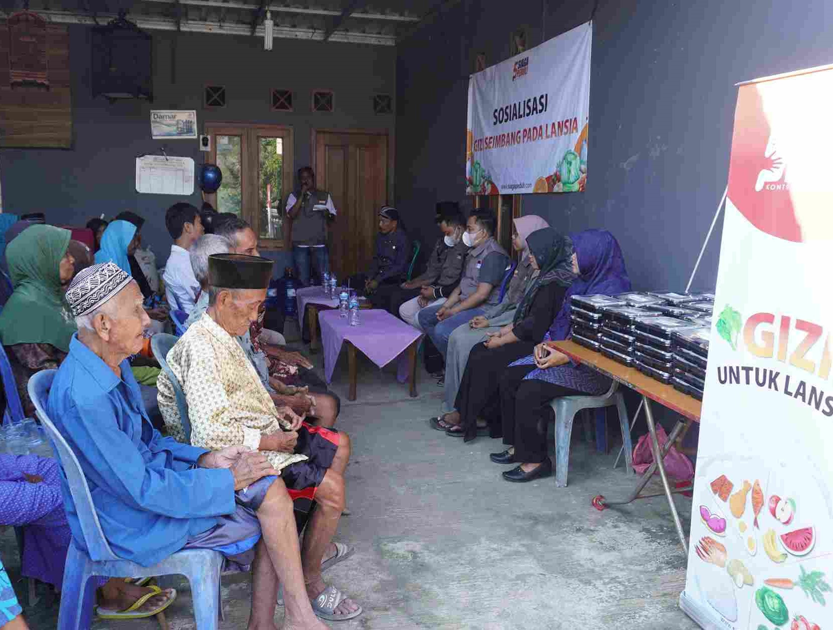 Sosialisasi Gizi Seimbang Pada Lansia, Cek Kesehatan Gratis & Berbagi Gizi Lansia