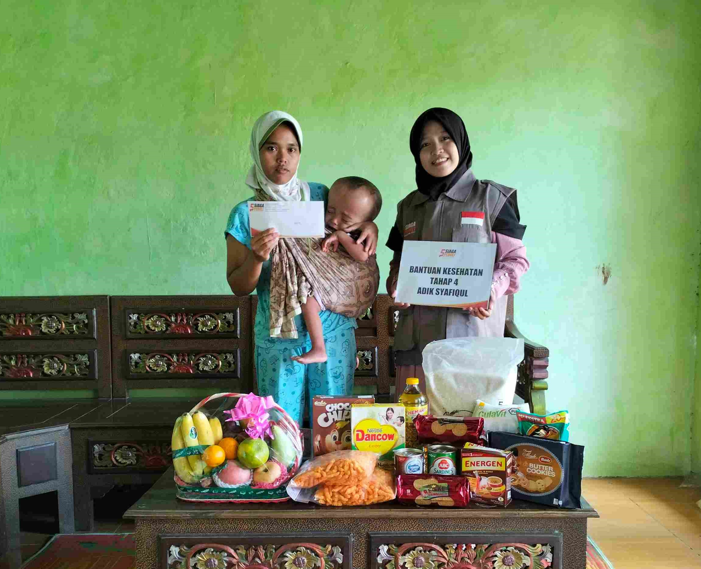 Siaga Peduli Kirimkan Bantuan Kesehatan dan Gizi Untuk Adik Syafiqul Penderita Hidrosefalus