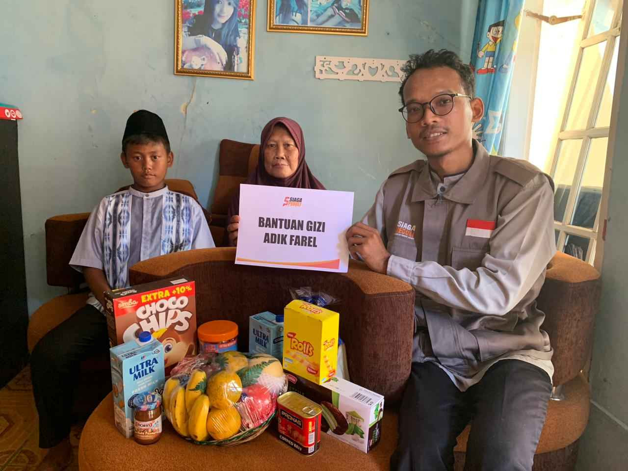 Siaga Peduli Kembali Salurkan Bantuan Gizi Untuk Adik Farel