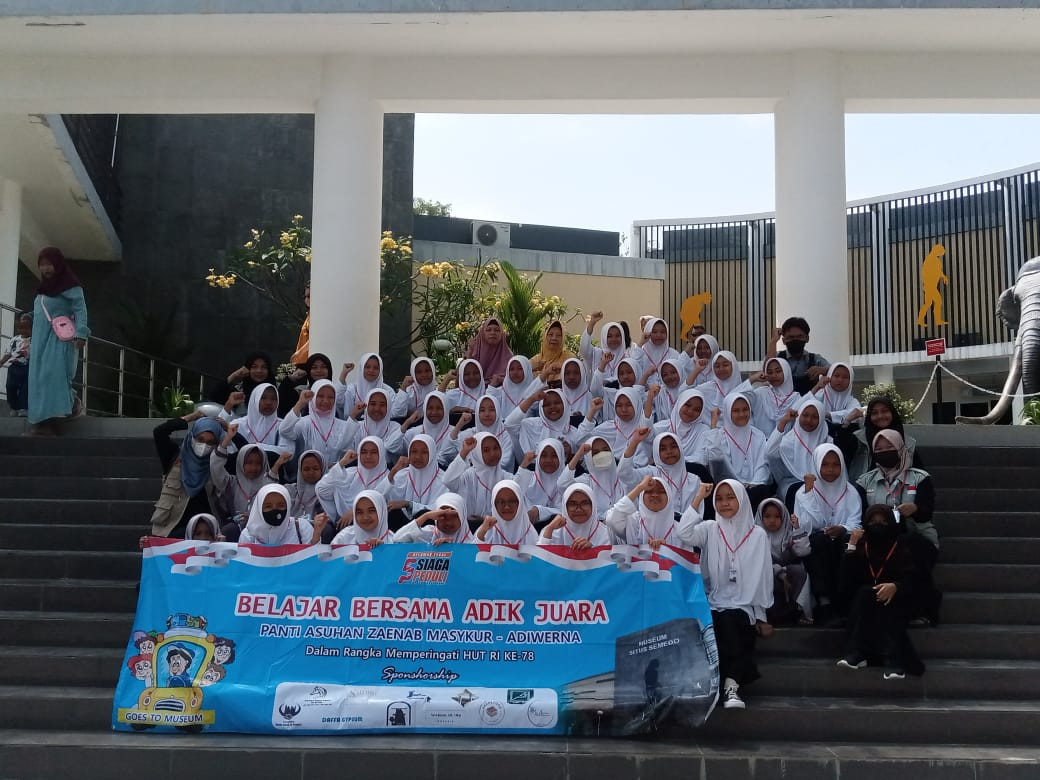 Berbagi Kebahagiaan Mengajak Adik Juara  Wisata Edukasi di Museum Purbakala Semedo Kedungbateng.