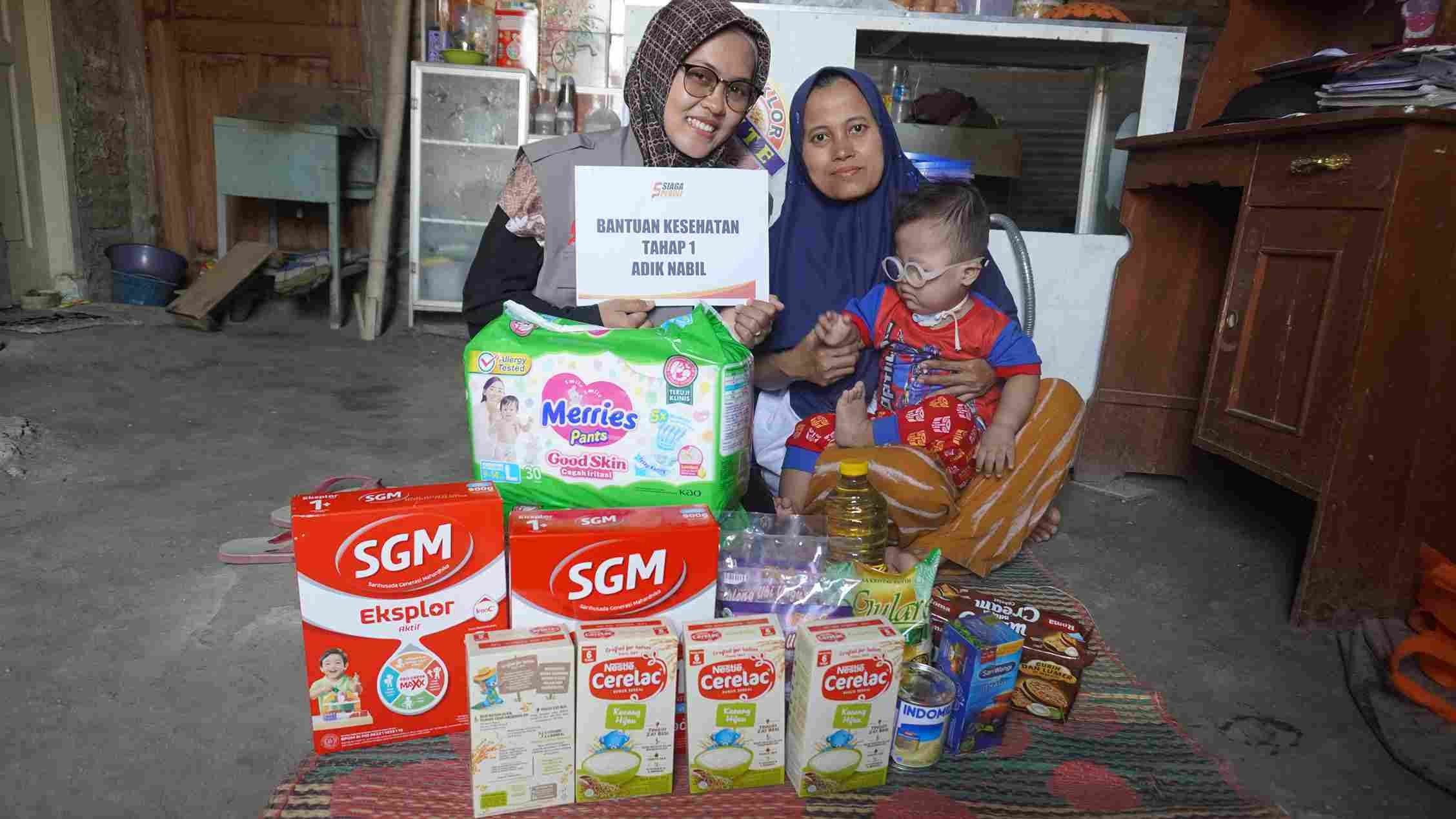 Siaga Peduli Salurkan Bantuan Kesehatan Tahap 1 Untuk Adik Nabil