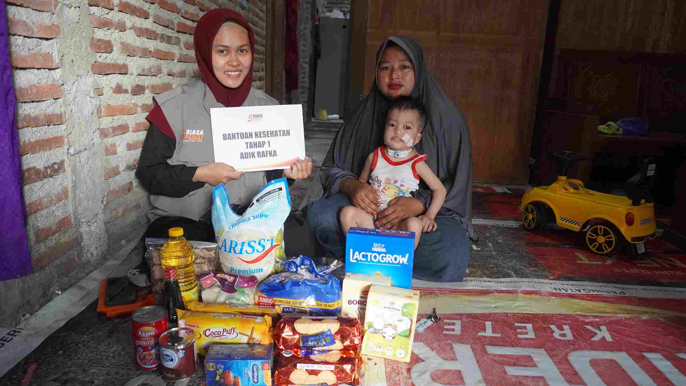 Siaga Peduli Salurkan Bantuan Kesehatan Tahap 1 Untuk Adik Rafka