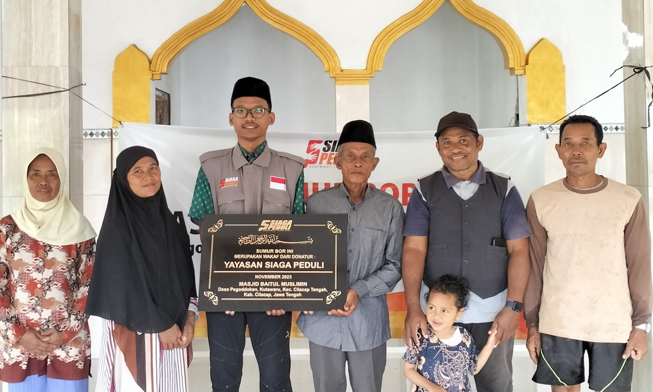 Peresmian dan Serah Terima Pembangunan Sumur Bor Masjid Baitul Muslimin, Kec.Bantarsari, Kab Cilacap