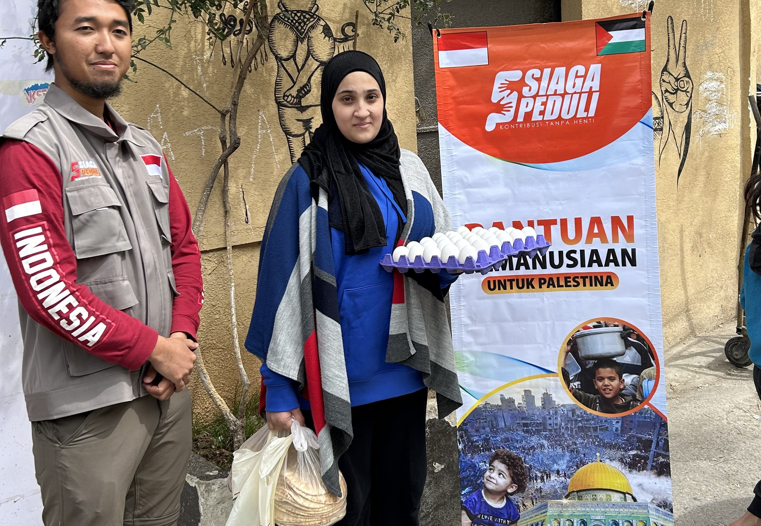 Gandeng Mitra Lokal dan Relawan Lokal, Lebih Dari Seribu Keluarga di Camp Wehdat Amman, Jordania Mendapatkan Bantuan Bahan Makanan