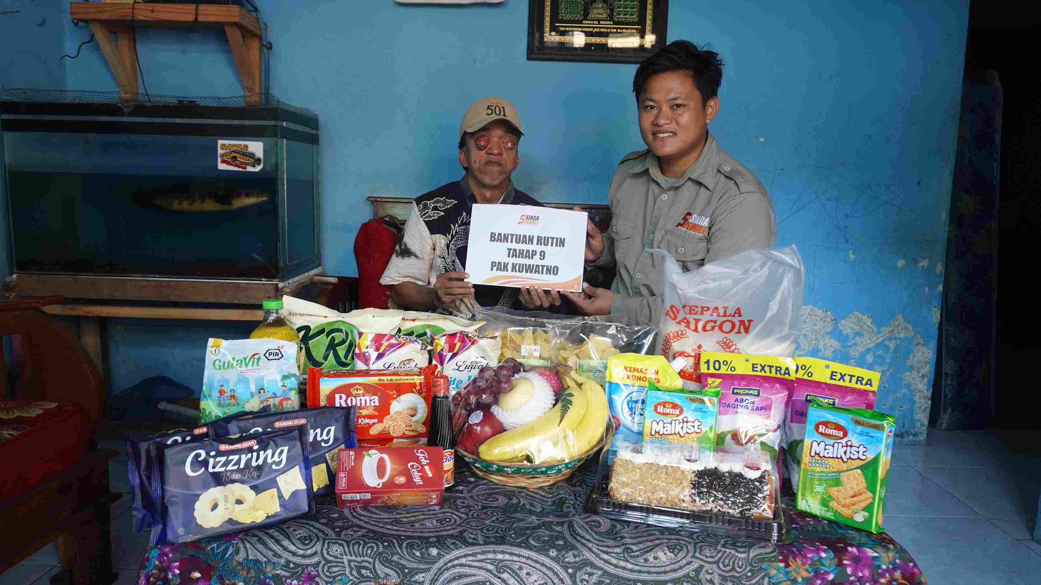 Siaga Peduli Kirimkan Bantuan Tahap ke 9 Untuk Pak Kuwatno