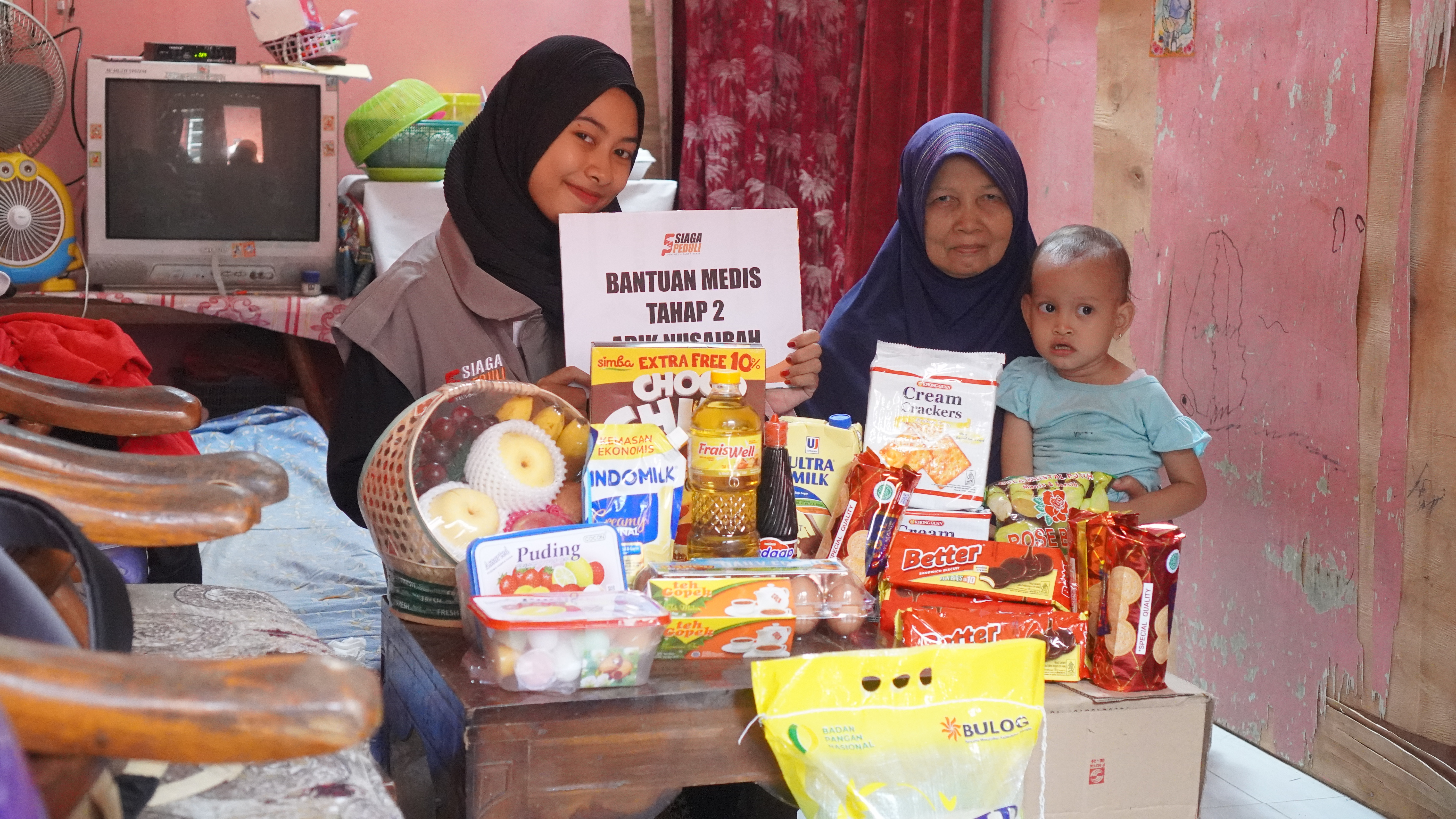 Siaga Peduli kembali menyalurkan bantuan medis tahap 2 untuk Adik Nusaibah