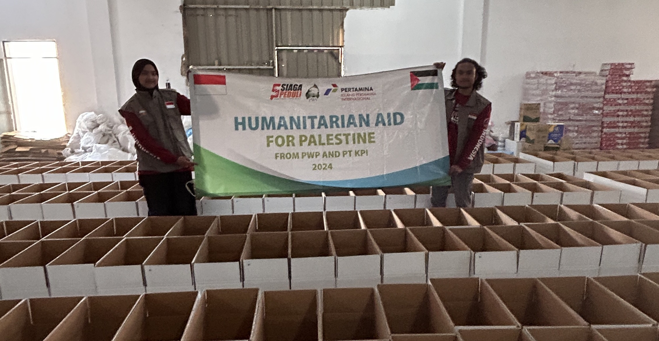 PWP Pertamina dan PT KPI Pertamina RU VI Cilacap, bersama Siaga Peduli Kirimkan Bantuan Untuk Saudara Palestina