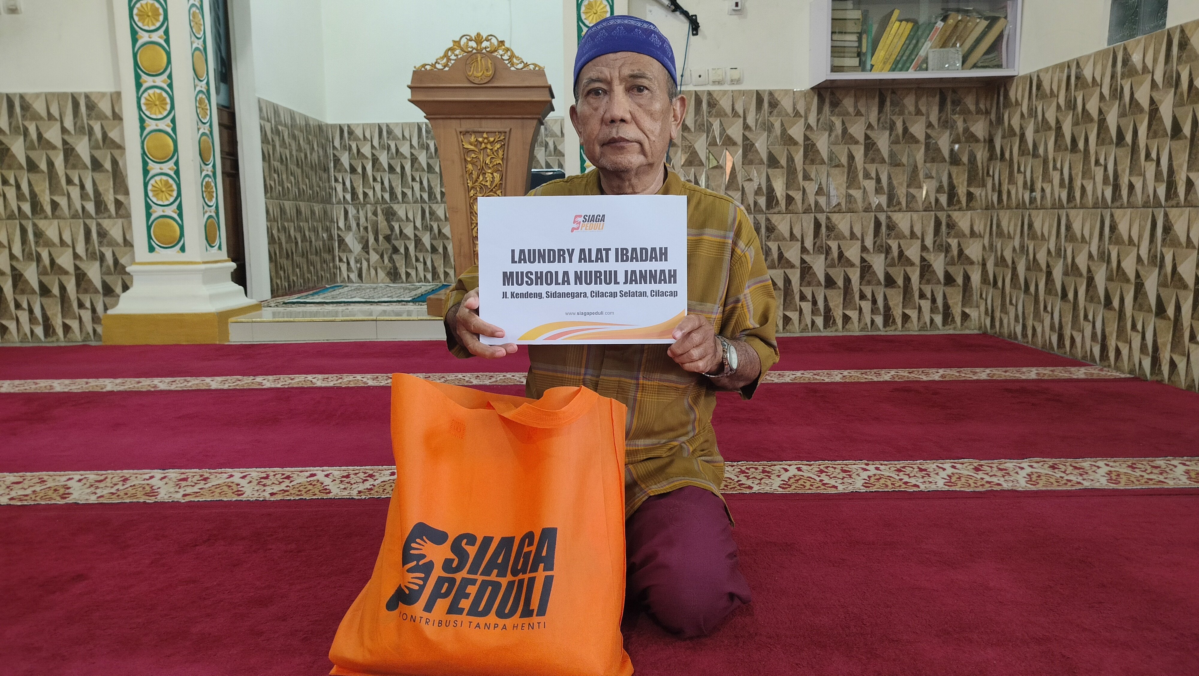 Laundry Gratis Untuk Mushola Nurul Jannag di Jl Kendeng, Sidanegara, Cilacap Selatan