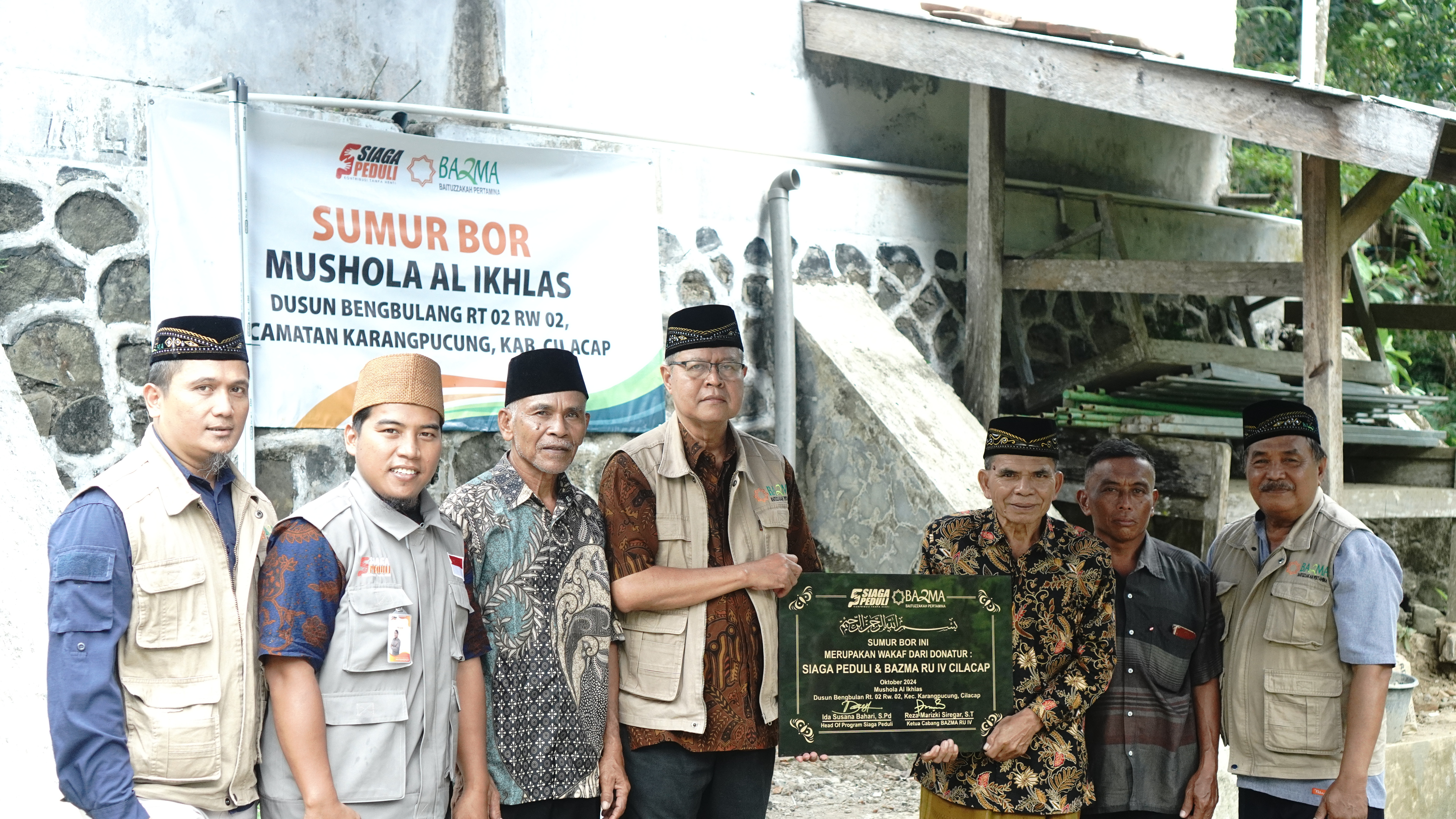 Siaga Peduli Bersama Bazma Resmikan Pembangunan Sumur Bor Mushola Al Ikhlas, Karangpucung, Cilacap