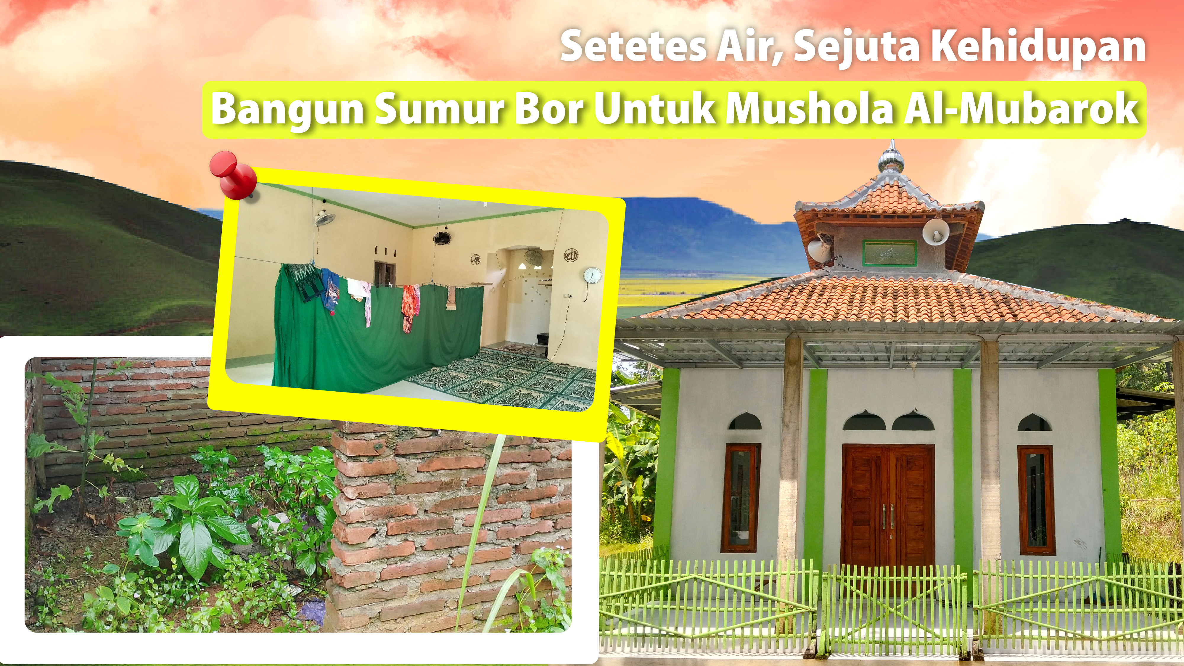 Tidak Memiliki Sumber Air, Wujudkan Sumur Bor untuk Mushola Al-Mubarok