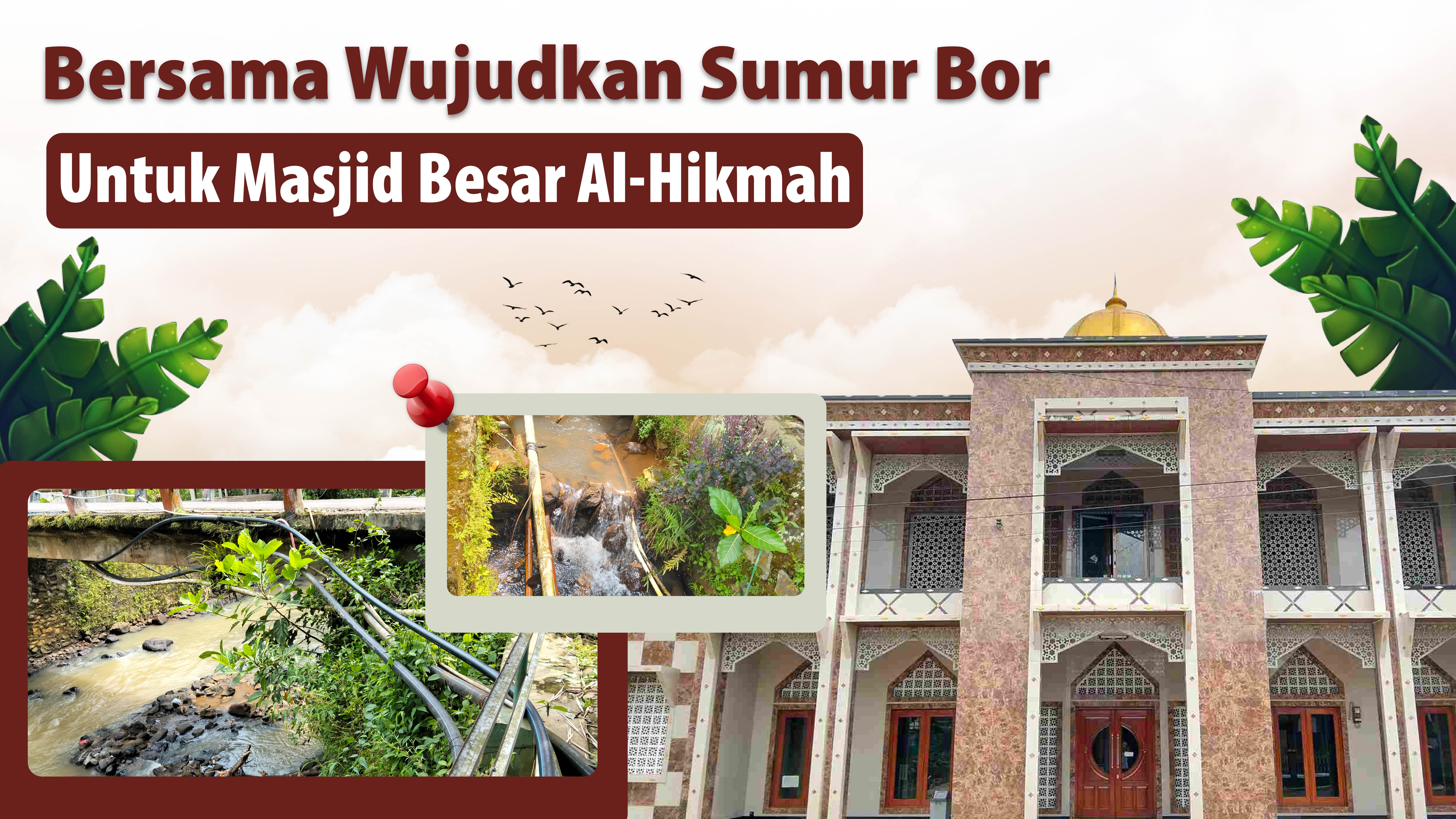 Bangun Sumur Bor untuk Masjid Besar Al-Hikmah dan Masyarakat Dayeuhluhur